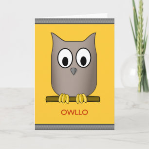 Funny Niedlich Owl Owllo Custom Karte