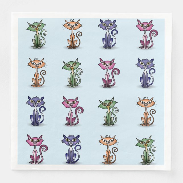 Funny Niedlich Paper Napkin Serviette (Vorderseite)