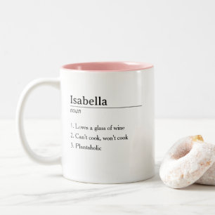 Funny Niedlich Personalisiert Name Definition Zweifarbige Tasse