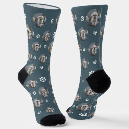 Funny Niedlich Pet Hund/Cat Foto Pawprint Socken