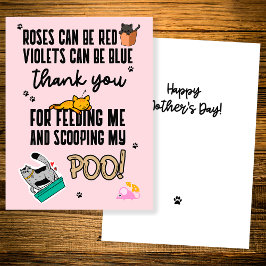 Funny Niedlich Pink Happy Mother Day From Cat Karte