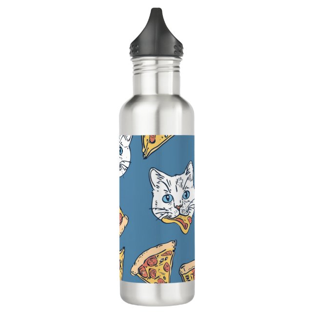 Funny Niedlich Pizza Cat Pattern Thermal Tumbler Edelstahlflasche (Links)