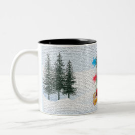 Funny Niedlich Pomsky Dog Yappy Weihnachten Zweifarbige Tasse