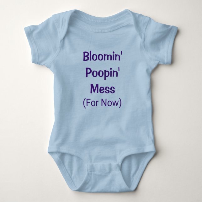 Funny Niedlich Poopin Mess Kackte Spaß Baby Boy Ro Baby Strampler (Vorderseite)