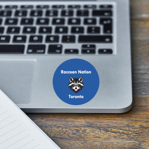Funny Niedlich Raccoon Nation Toronto Dark Color Runder Aufkleber