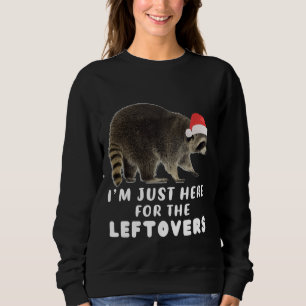 Funny Niedlich Raccoon Weihnachts-Weihnachtsmannmü Sweatshirt