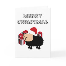 Funny niedlich Santa Cartoon Schafe Weihnachten