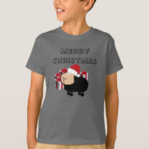 Funny niedlich Santa Cartoon Schafe Weihnachten T-Shirt