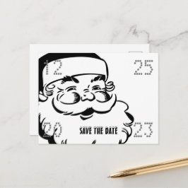 Funny Niedlich Santa Save the Date Weihnachten Par Ankündigungspostkarte