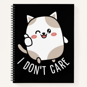 Funny Niedlich Sarcastic Cat Thumbs Up Quote Notizbuch