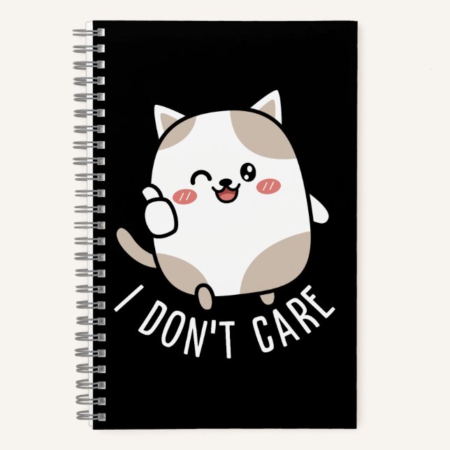 Funny Niedlich Sarcastic Cat Thumbs Up Quote Notizbuch (Vorderseite)