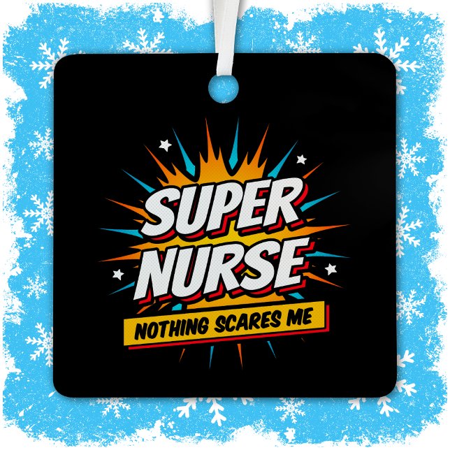 Funny Niedlich Sarcastic Superhero Nurse Wertschät Ornament Aus Metall (Von Creator hochgeladen)