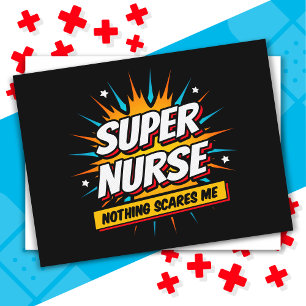 Funny Niedlich Sarcastic Superhero Nurse Wertschät Postkarte