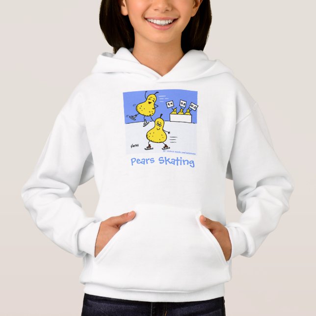 Funny Niedlich Skaten Cartoon Girl's Shirt (Vorderseite)