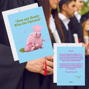 Funny Niedlich Snail Abschluss Grußkarte Feiertagskarte