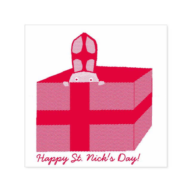 Funny Niedlich St Nicholas Dutch Sinterklaas Kinde Permastempel (Design)