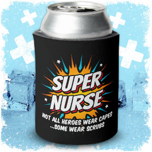 Funny Niedlich Superhero Super Nurse Wertschätzung Dosenkühler