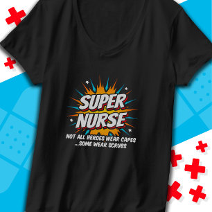 Funny Niedlich Superhero Super Nurse Wertschätzung T-Shirt