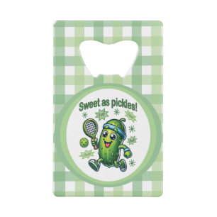 Funny Niedlich Sweet as Pickles Pickleball Geldbeutel Flaschenöffner