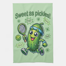 Funny Niedlich Sweet as Pickles Pickleball Geschirrtuch