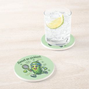 Funny Niedlich Sweet as Pickles Pickleball Getränkeuntersetzer
