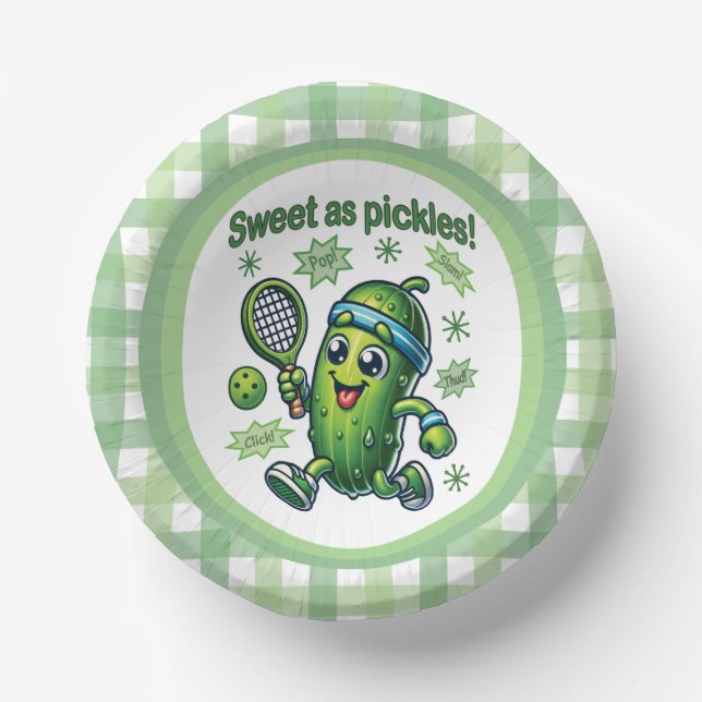 Funny Niedlich Sweet as Pickles Pickleball Pappteller (Vorderseite)