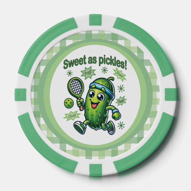 Funny Niedlich Sweet as Pickles Pickleball Pokerchips (Vorderseite)
