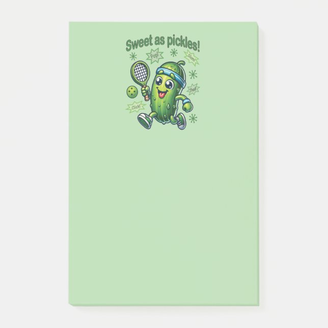 Funny Niedlich Sweet as Pickles Pickleball Post-it Klebezettel (Vorderseite)