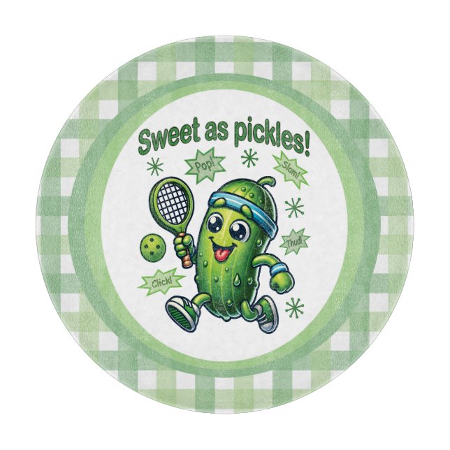Funny Niedlich Sweet as Pickles Pickleball Schneidebrett (Vorderseite)