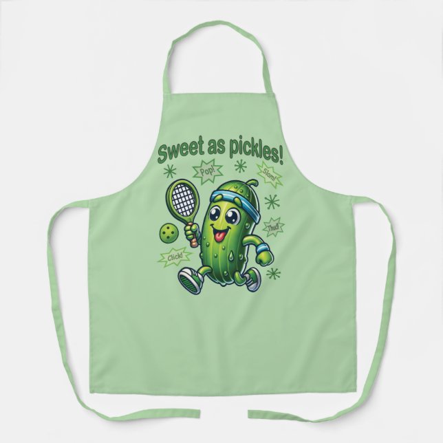 Funny Niedlich Sweet as Pickles Pickleball Schürze (Vorderseite)
