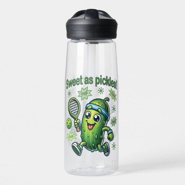 Funny Niedlich Sweet as Pickles Pickleball Trinkflasche (Vorne)