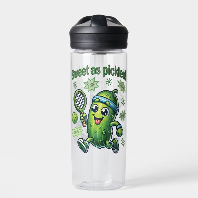 Funny Niedlich Sweet as Pickles Pickleball Trinkflasche (Vorderseite)