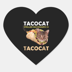 Funny Niedlich Tacocat Taco Katze zurückgeschriebe Herz-Aufkleber