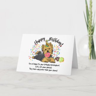 Funny Niedlich Terrier Pet Hund Geburtstag Karte