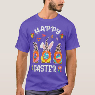 Funny Niedlich Three Gnomes Bunny Holding Egg Happ T-Shirt