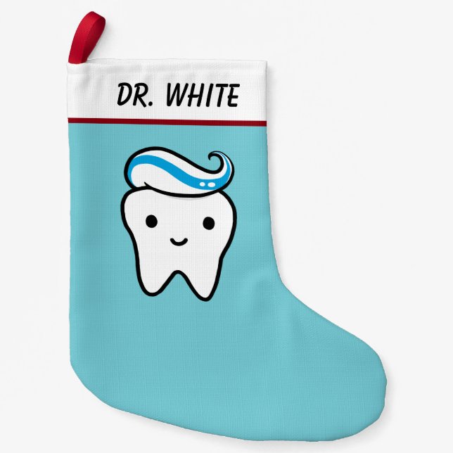 Funny Niedlich Tooth mit Toothpaste Zahnbüro Kleiner Weihnachtsstrumpf (Vorderseite)