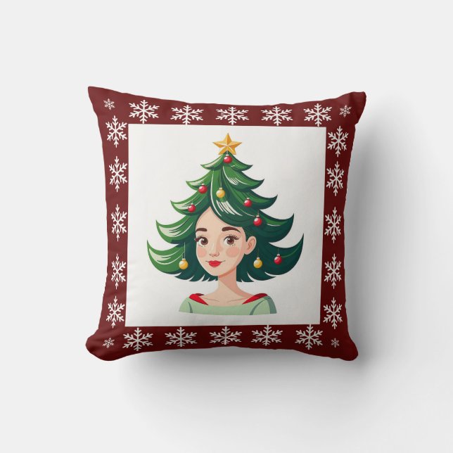 Funny Niedlich Trendy Stilvoll Eleganter Weihnacht Kissen (Vorderseite)