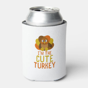 Funny Niedlich Turkey Family Matching Erntedank Dosenkühler