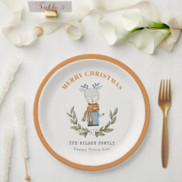 Funny Niedlich Ugly Sweater Leafy Rentier Weihnach Pappteller