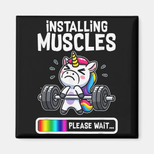 Funny Niedlich Unicorn Workout Gym Fitness Weightl Magnet
