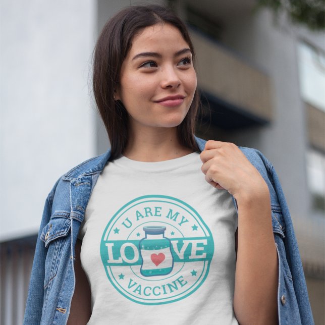 Funny Niedlich Valentine Covid-19 Impfstoff T-Shirt (Von Creator hochgeladen)