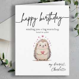 Funny & Niedlich Watercolor Igel Geburtstagskarte Karte