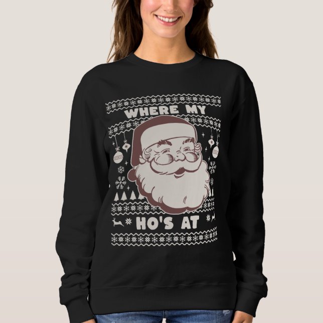 Funny Niedlich Weihnachten Weihnachten Weihnachtsm Sweatshirt (Vorderseite)