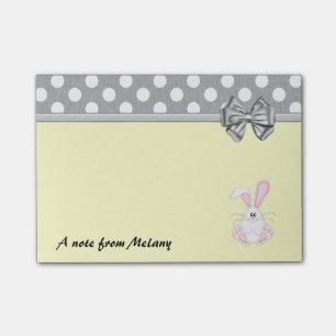 Funny niedlich whimsical Kaninchen Polka Punkte Mo Post-it Klebezettel