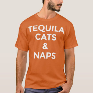 Funny Niedlich Womens Tequila Katzen und Nickerche T-Shirt