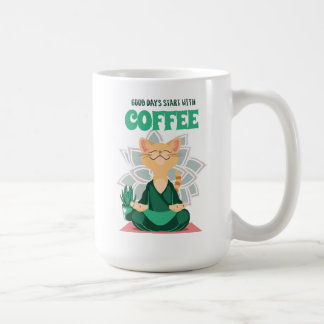 Funny Niedlich Yoga Cat Kaffee Tasse, Cat Lovers T Kaffeetasse