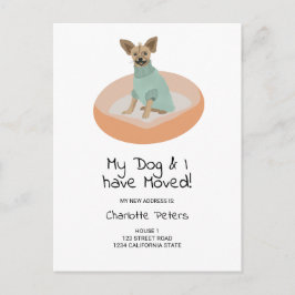 Funny niedliche chihuaha Hundeillustrierung bewegt Ankündigungspostkarte