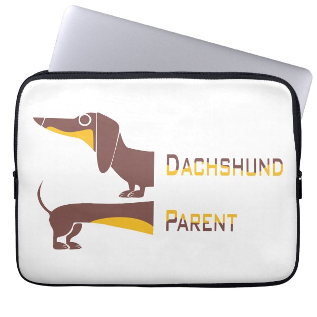 Funny niedliche Dackel für Langhundeeltern Laptopschutzhülle (Vorderseite)