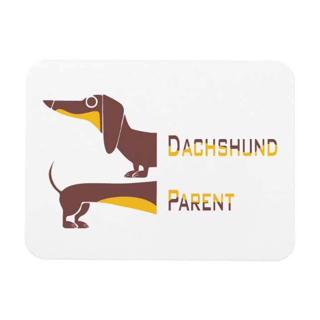 Funny niedliche Dackel für Langhundeeltern Magnet (Horizontal)