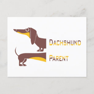Funny niedliche Dackel für Langhundeeltern Postkarte